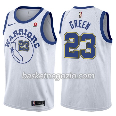 Canotte Uomo Golden State Warriors Draymond Green 23 Nike 2017-18 Hardwood Classics Bianco Swingman